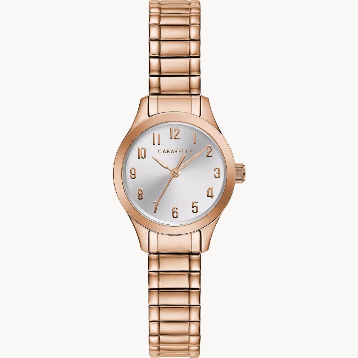 Caravelle by Bulova Women`s Traditional Rose Gold Tone Quartz Watch 44L254