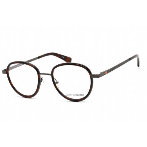 Calvin Klein Jeans Unisex Eyeglasses Warm Tortoise Metal Frame CKJ156AF 202 - Frame: , Lens: