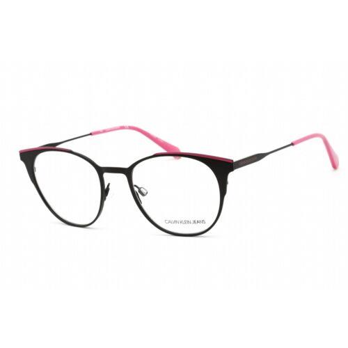 Calvin Klein Jeans Men`s Eyeglasses Black/bright Rose Metal Frame CKJ21208 081