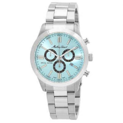 Mathey-tissot Mathy I Jumbo Chrono Chronograph Quartz Mens Watch H455CHSK - Blue Dial, Silver-tone Band