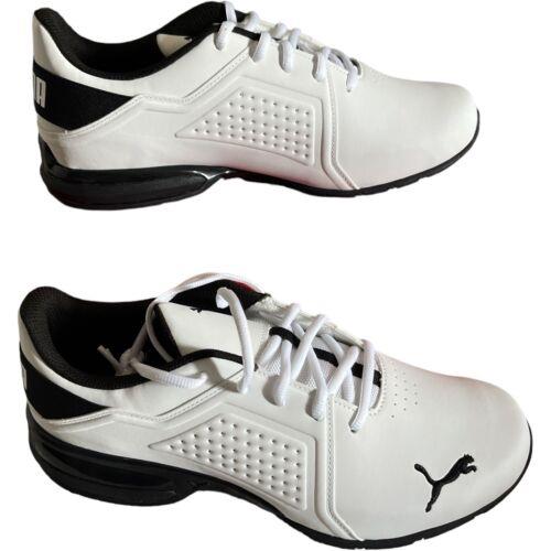 Puma Viz Runner Wide Men`s Shoes Size10 White/black