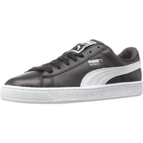 Puma - Men`s Basket Classic Lfs Sneaker Black/white Size 5.5