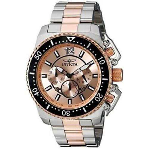 Invicta Pro Diver Chronograph Rose Dial Men`s Watch 21956