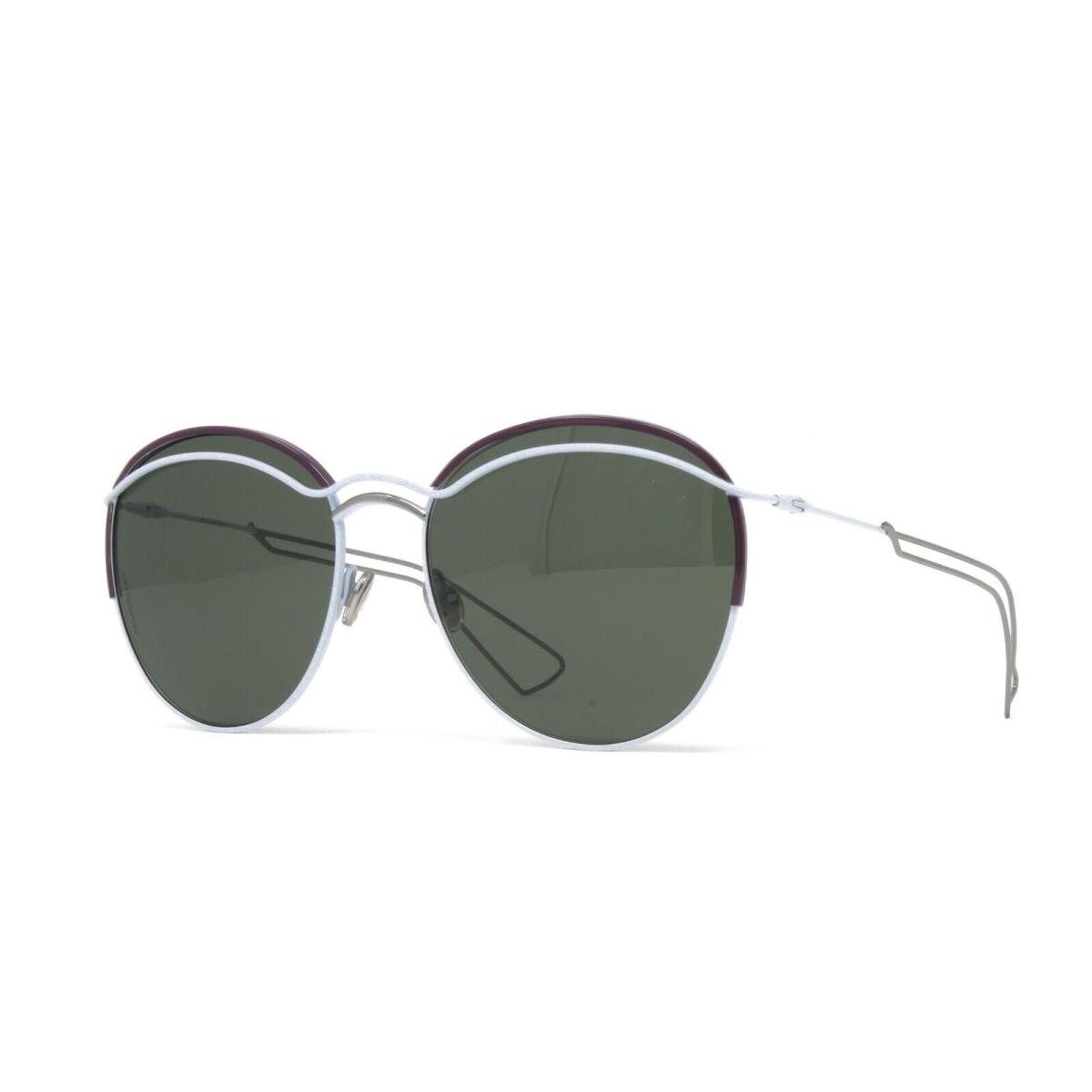 Christian Dior Sunglasses Women`s Round Prc Light Blue 57mm Green Lens