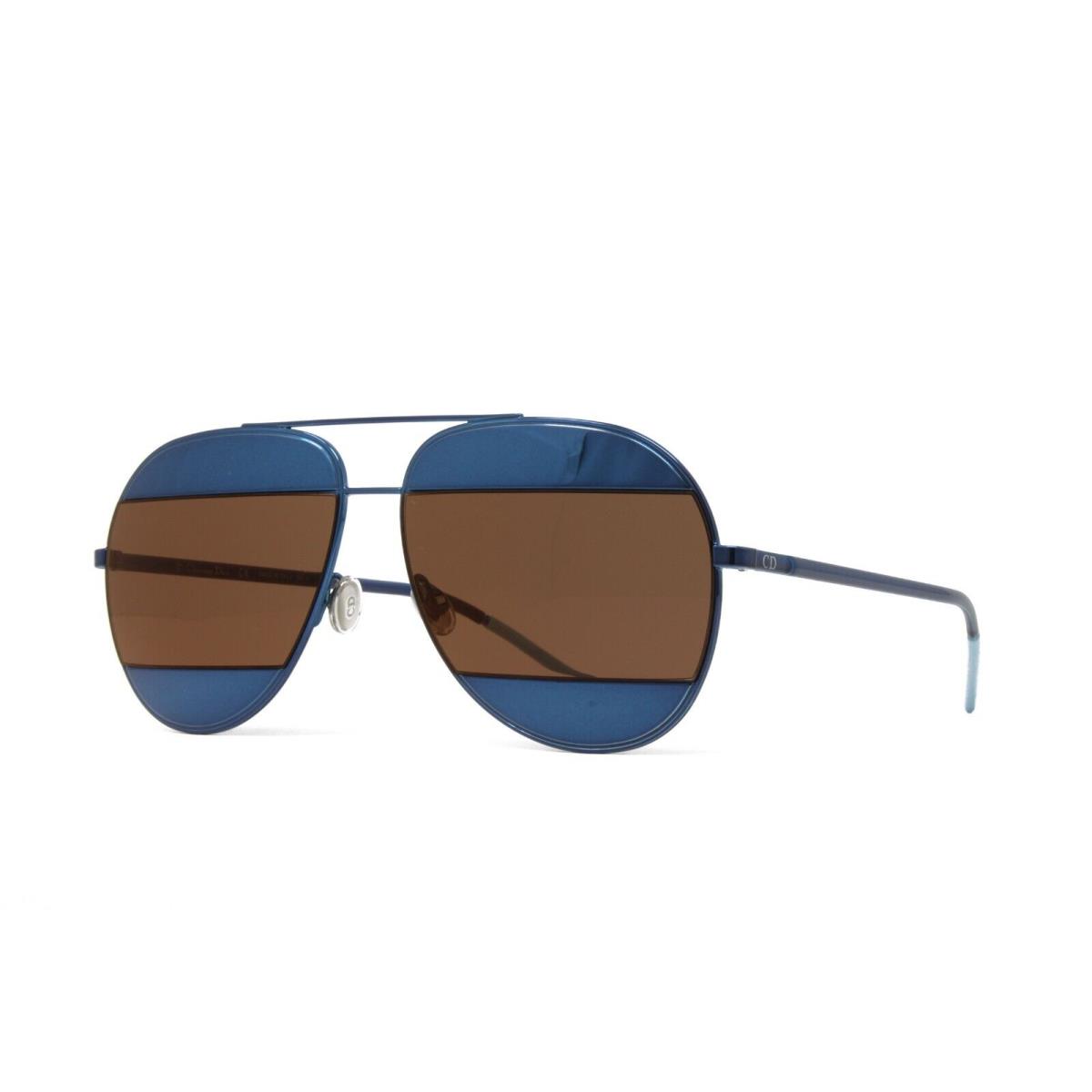Christian Dior Sunglasses Women`s Split 1 Y4E Blue 59mm Brown Blue Lens