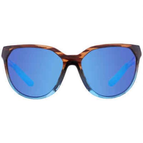 Costa Del Mar Mayfly Blue Mirror Polarized Glass Cat Eye Ladies Sunglasses