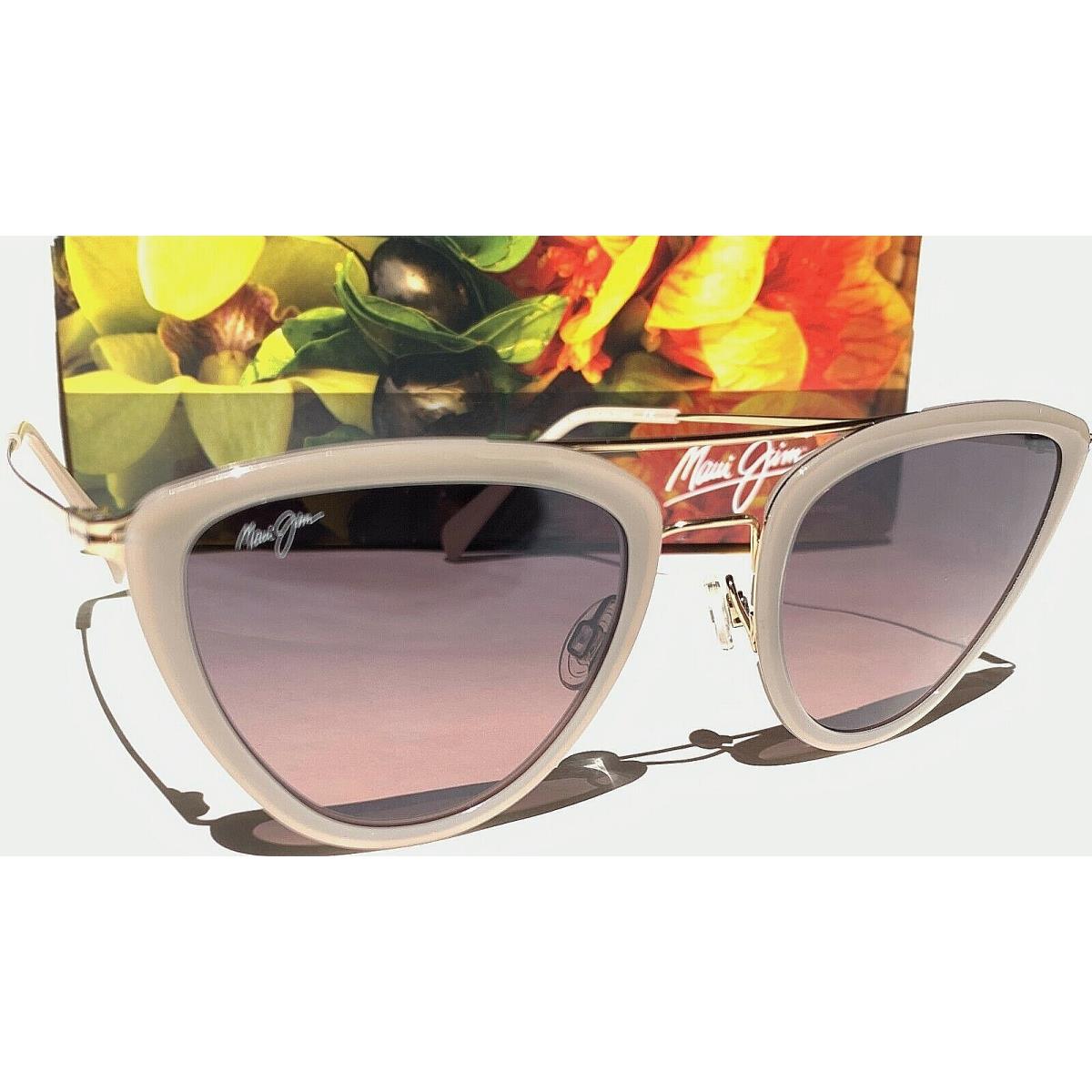 Maui Jim Hunakai Gold Milky Almond Polarized Maui Rose Lens Sunglass RS331-05