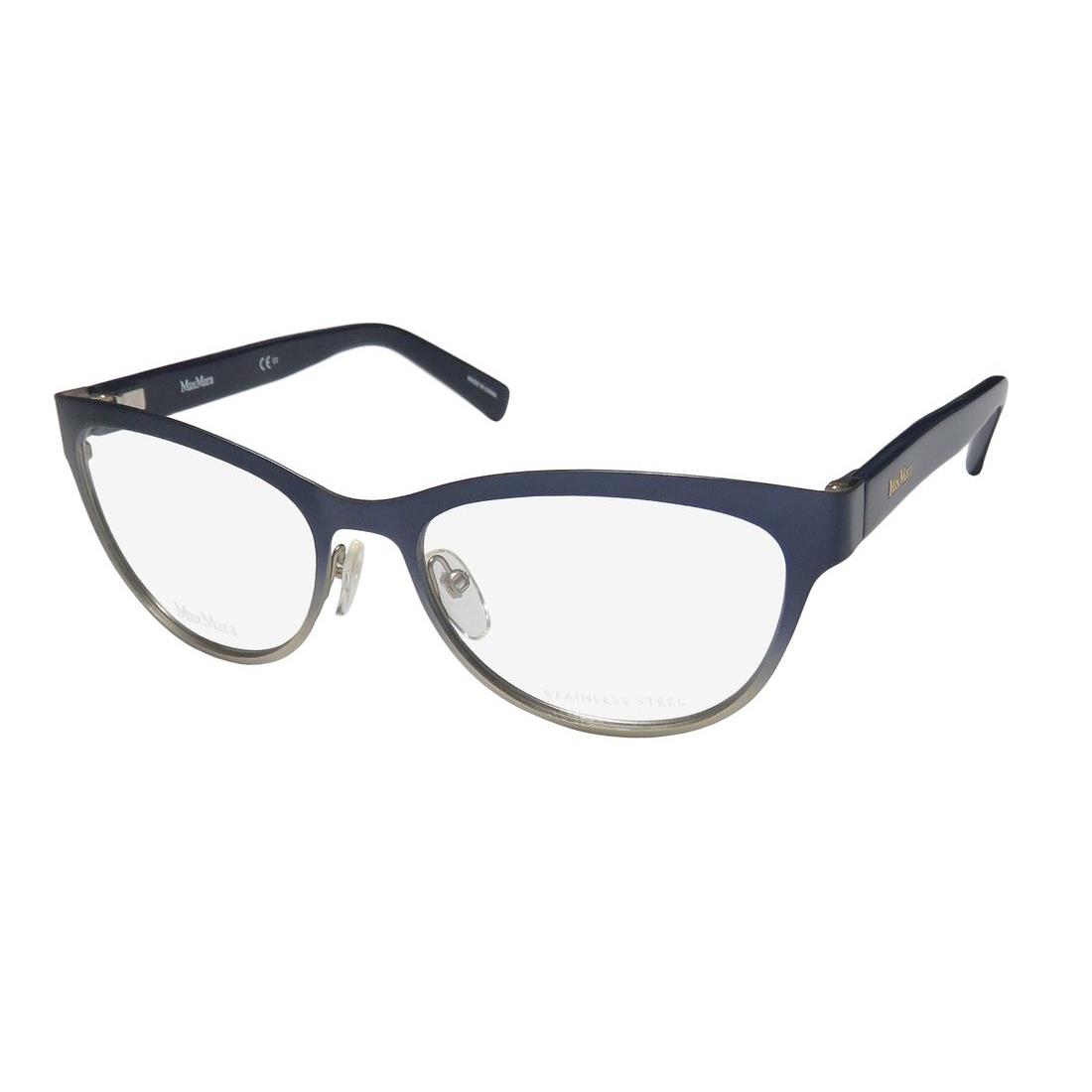 Max Mara 1241 Prestigious Designer Upscale Cat Eye Eyeglass Frame/eyewear Blue Light Gold