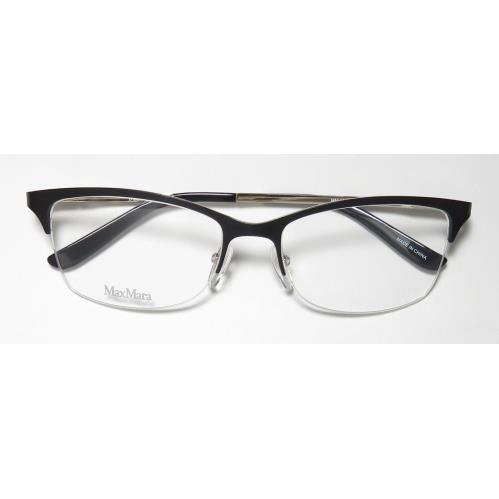 Max Mara 1216 Glasses Black Cat Eye Metal Plastic Half-rim SK6 53-17-135