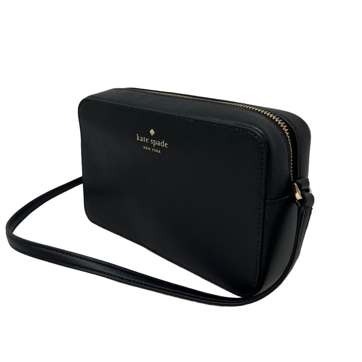 Kate Spade Sienna Black Refined Grain Leather Crossbody Bag KC469