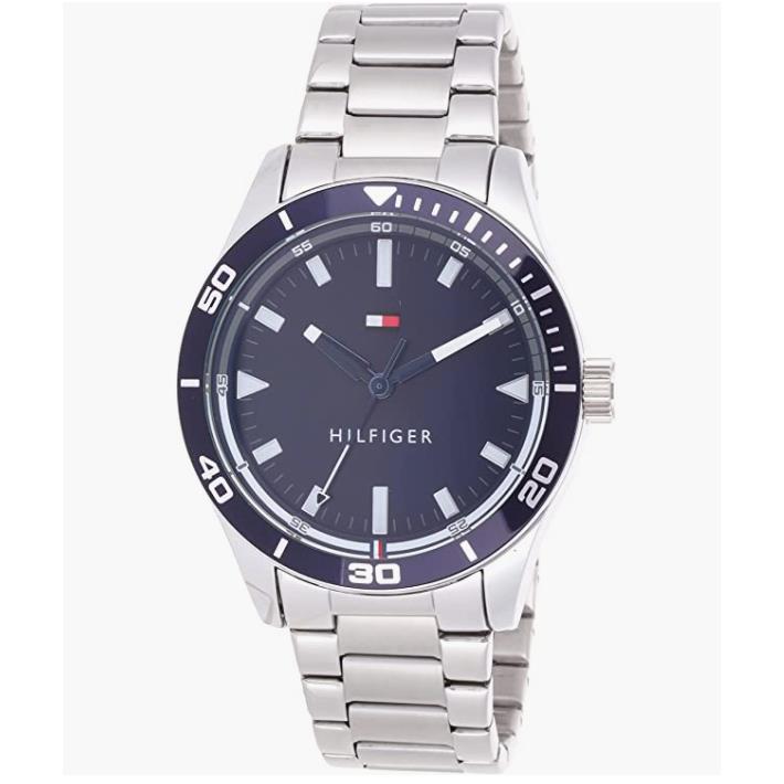 Tommy Hilfiger Analog Business Classic Silver Mens 1791817 44MM