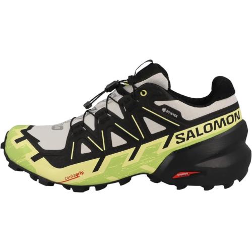 Salomon Speedcross 6 Gtx Hiking Shoes Mens Lunar Rock Black Sunny Lime