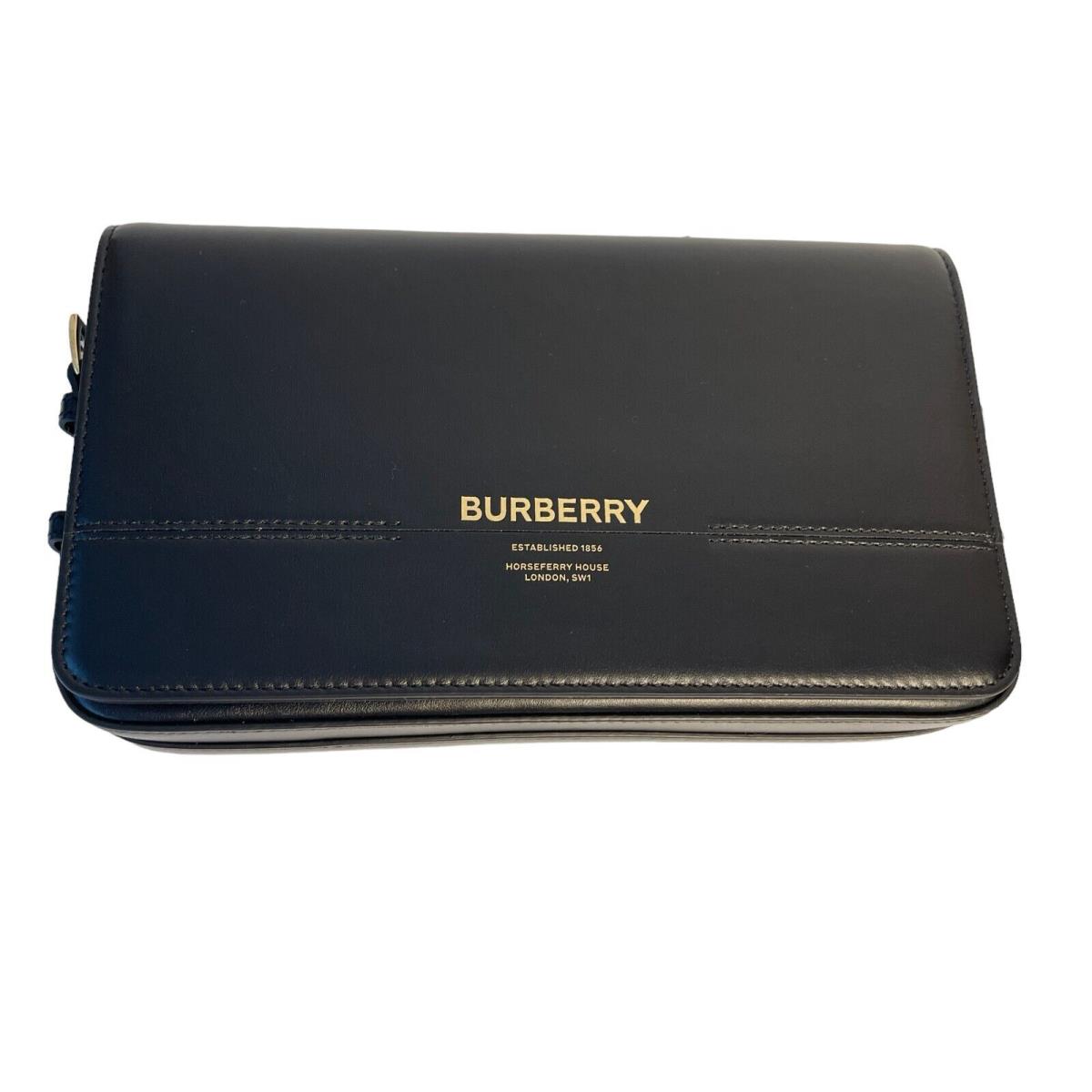 Burberry Grace Black Leather Handbag Shoulder Bag Crossbody