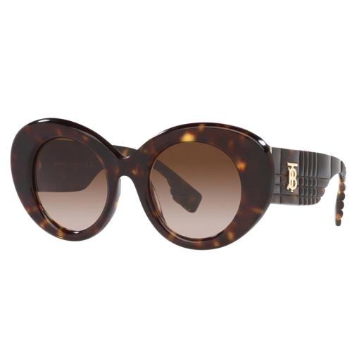 Burberry BE4370U 300213 Dark Havana/brown Gradient Cat Eye Women`s Sunglasses