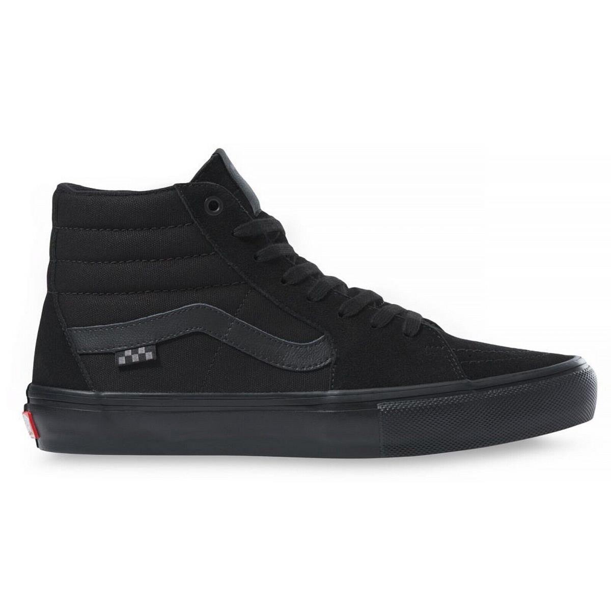 Size 9.5 Vans Skate Sk8-Hi All Black Skate Shoes