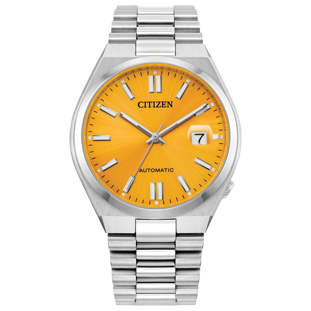 Citizen Automatic Orange Dial Men`s Watch NJ0150-81Z