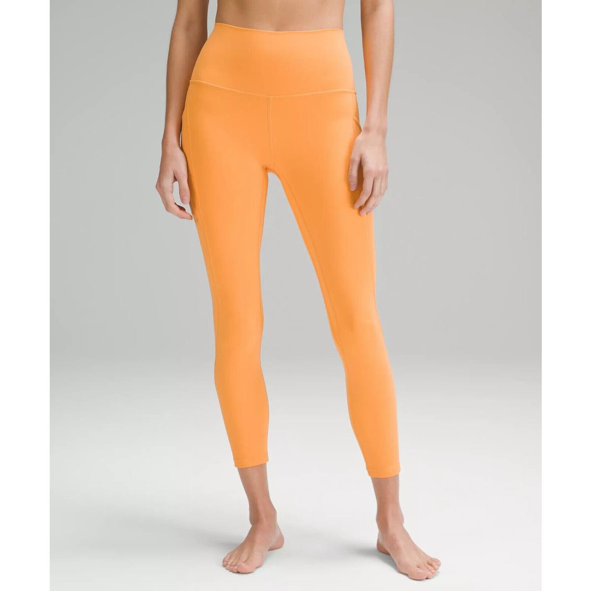 Women`s Lululemon Align High-rise Pant Pocket 25 Sz 6 Mango Dream Orange