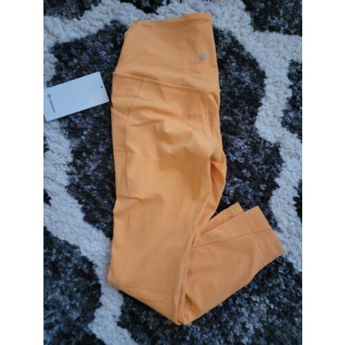 Women`s Lululemon Align High-rise Pant Pocket 25 Sz 6 Mango Dream Orange