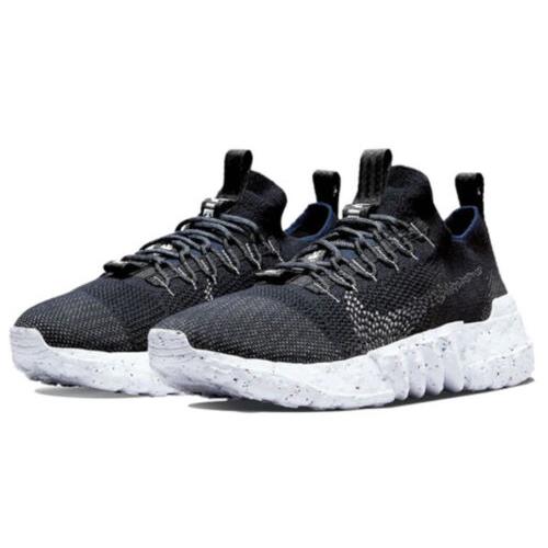 Men Nike Space Hippie 01 Athletic Shoes Black/dark Grey DJ3056-005 - Black/Dark Grey/Off Noir