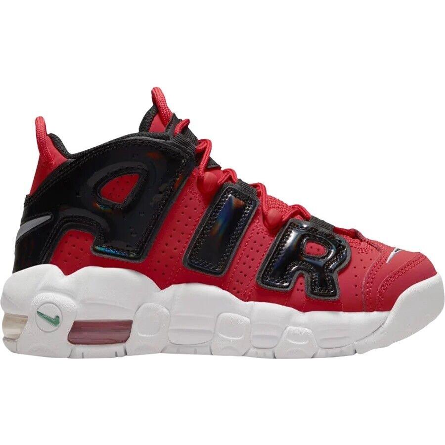 Nike Air More Uptempo GS I Got Next Lobster Red Black White Shoes DV2205-600 6Y - Red