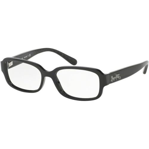 Coach Eyesglasses Frames- HC6105-5420-Black/Gunmetal-51-15-140- No Case