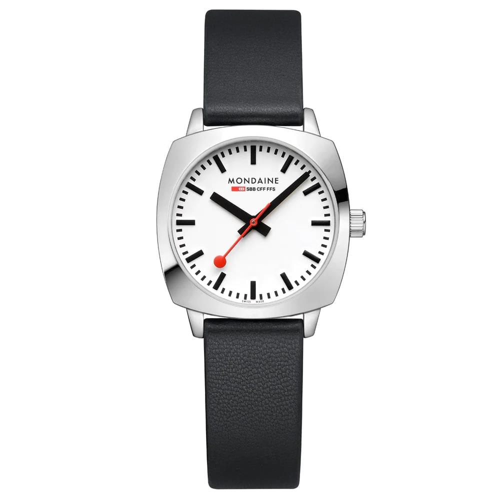Mondaine MSL.31110.LBV Cushion Petite 31 mm Steel Leather Quartz Wrist Watch
