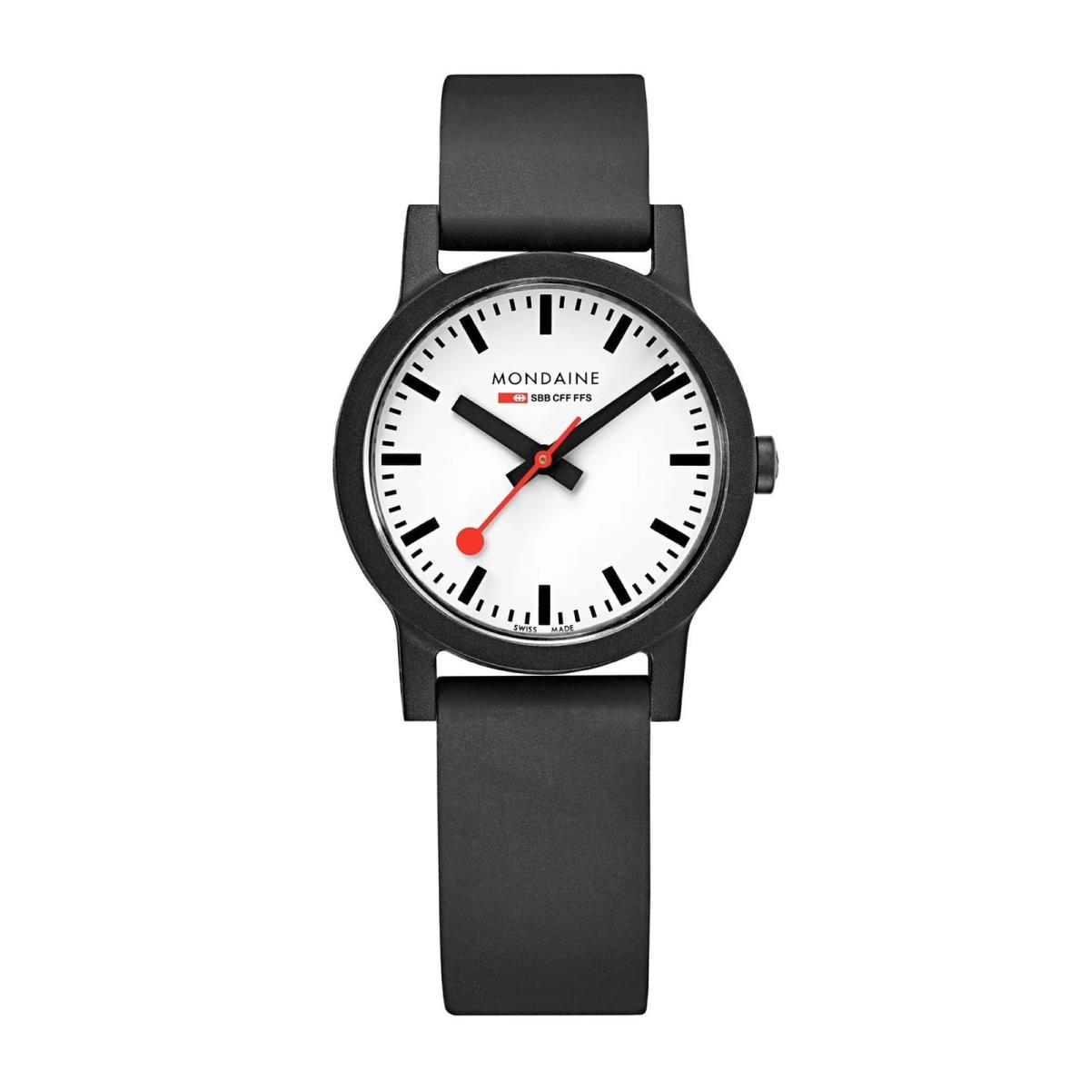 Mondaine MS1.32120.RB Essence Black Case 32 mm Rubber Quartz Women`s Watch