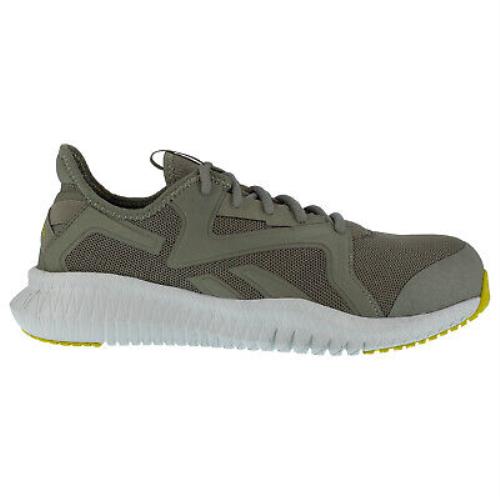 Reebok Mens Lime/grey Textile Work Shoes Flexagon Athletic CT EH - Lime/Grey