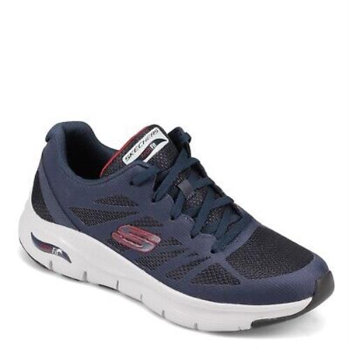 Men`s Skechers Arch Fit - Charge Back Walking Shoe 232042-NVRD Navy Red Fabric - NAVY RED