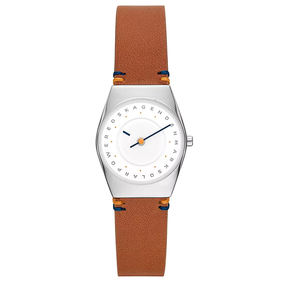 Skagen Women`s Lille White Dial Watch - SKW3086 - Dial: White, Band: Brown