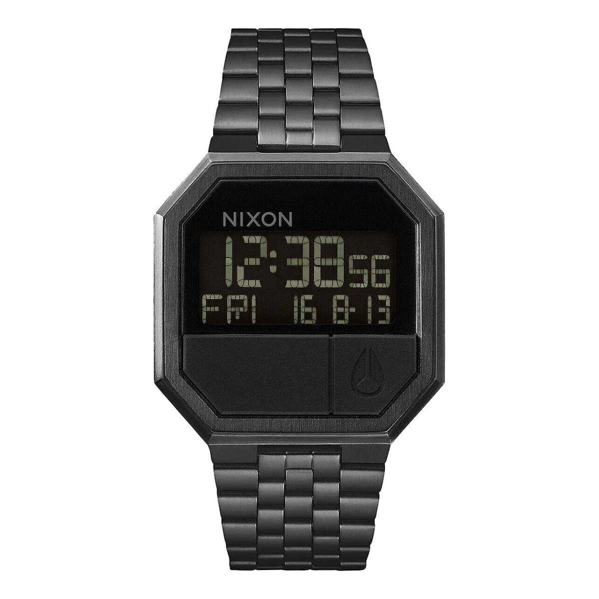 Nixon A158 001-00 Re-run All Black Luxury Sports Steel Digital Watch