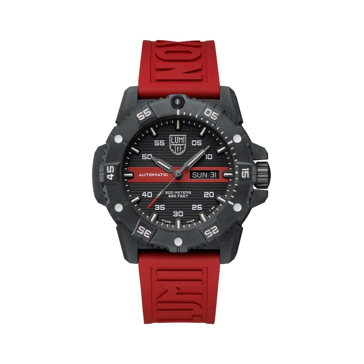 Luminox XS.3876.RB Limited Carbon Seal 45 mm Red Rubber Automatic Men`s Watch