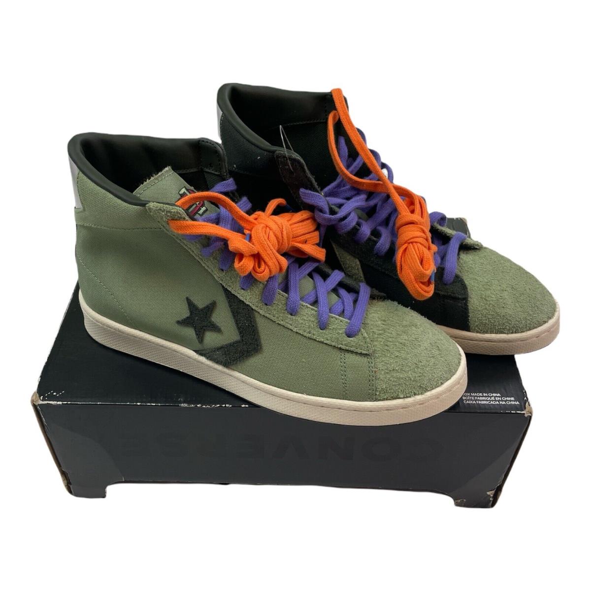 Converse Men`s Pro Leather Bhm Oil Green Sequoia Egret Shoes Size 9 168273C - Green