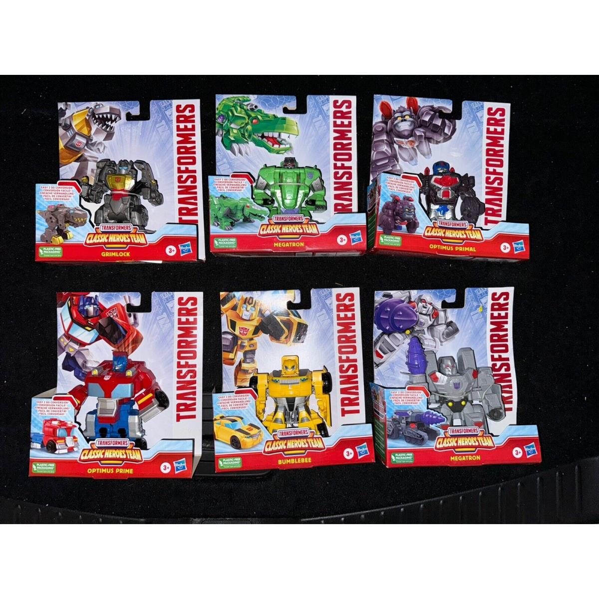 6x Transformers Classic Heroes Team Converting Toys 4.5-Inch Vhtf Full Set