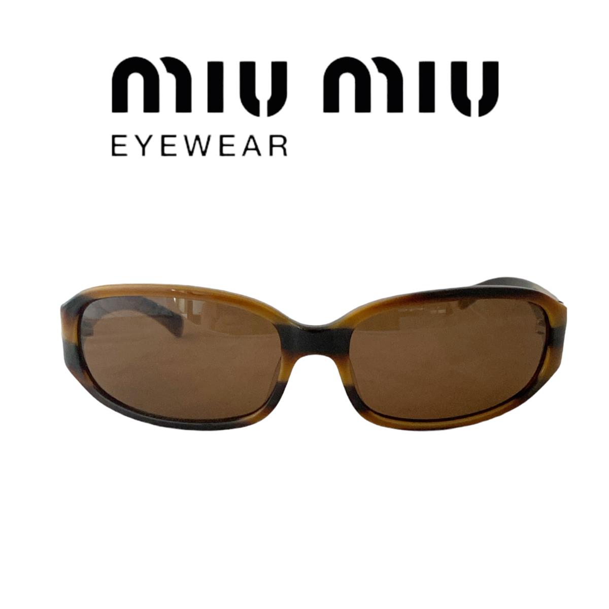 Miumiu SMU05D 1BM-3N1 Brown Vintage Wrap Plastic Sunglasses Frame 56-18-129 - Frame: Brown, Lens: Brown, Manufacturer: Brown
