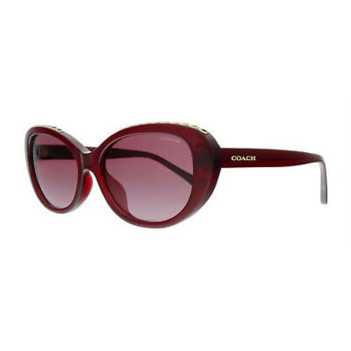 Coach 0HC8296U 56158H Burgundy Oval Sunglasses