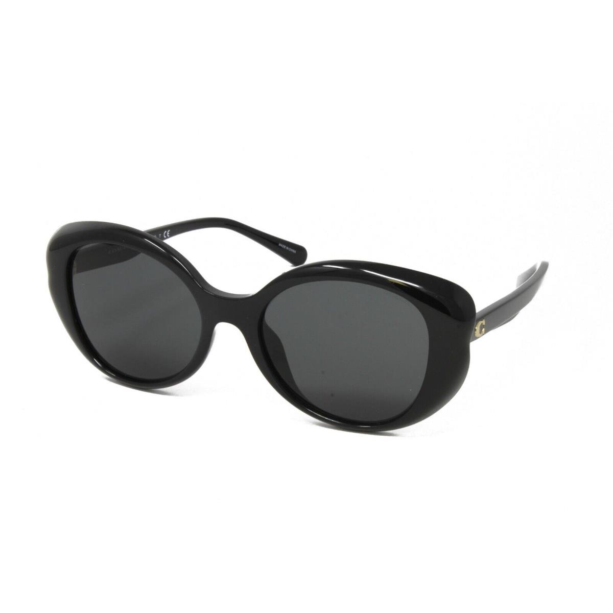 Coach Sunglasses Women`s Cat Eye HC8306U 500287 Black 54mm Grey Lens