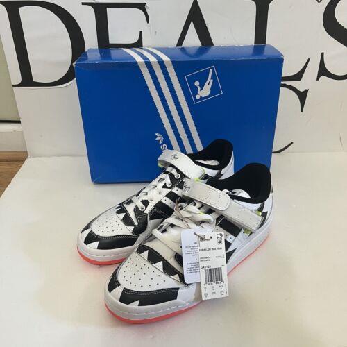Adidas Forum Low x Trae Young GX6128 Black/white Mens Lifestyle Shoes Size 10.5 - White/black
