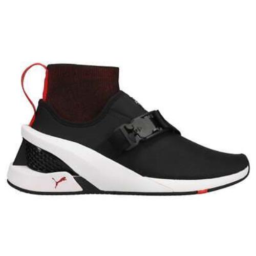 Puma Ferrari Ionf Lace Up Mens Black Sneakers Casual Shoes 306806-01 - Black
