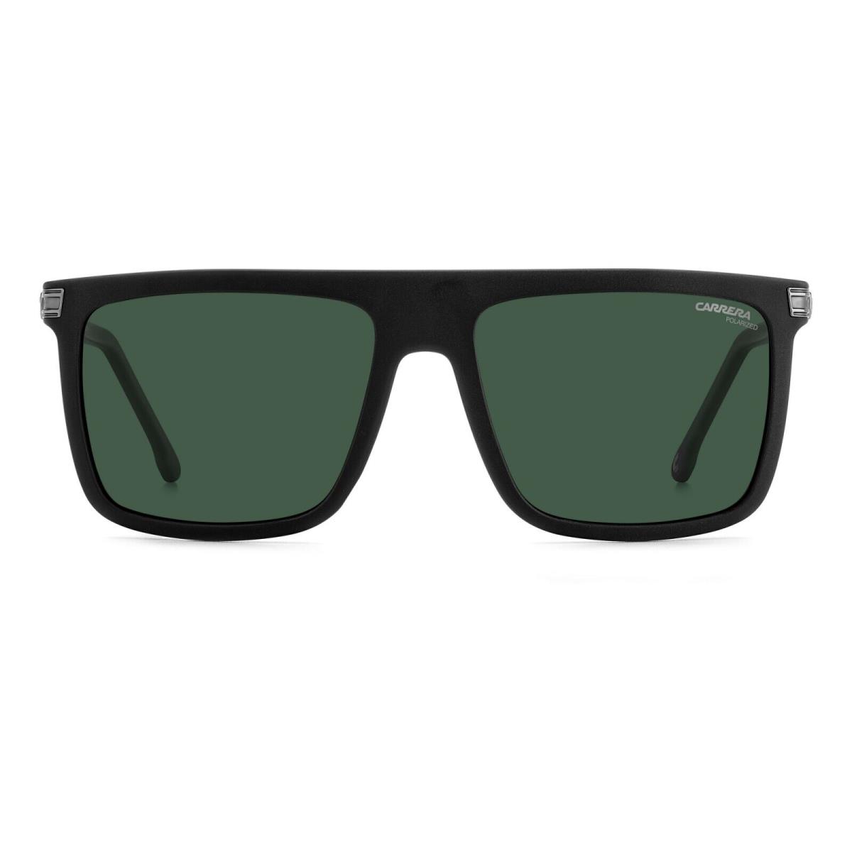 Carrera 1048S 0003 UC Sunglasses Matte Black Frame Green Polarized Lenses 58mm