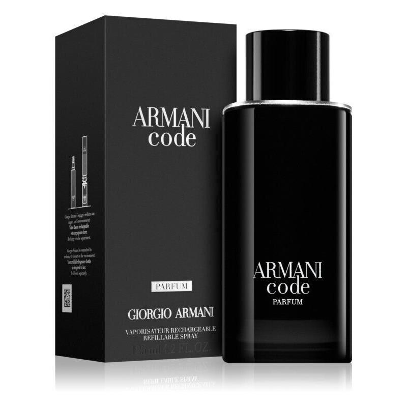 Giorgio Armani Armani Code Parfum 125ml / 4.2 oz Rechargeable Box Little Damage
