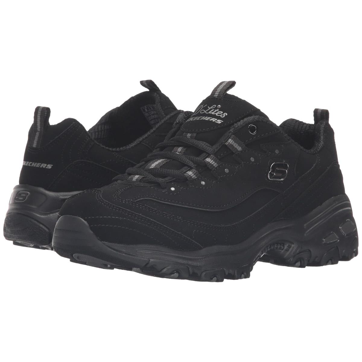 Woman`s Sneakers Athletic Shoes Skechers D`lites - Play On - Black