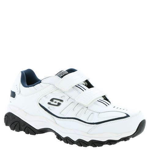 Mens Skechers Sport M Fit Final Cut White Navy Leather Sneaker Shoes