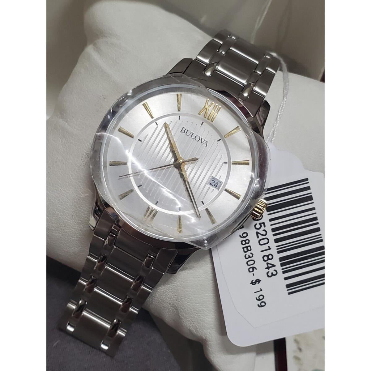 Bulova Dress Classic Men`s Silver Cream Dial Watch - 98B306