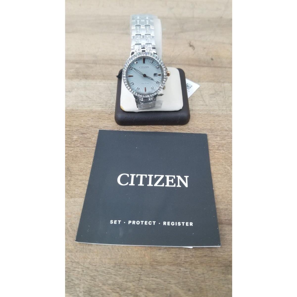 Citizen Silhouette Crystal 28mm Eco-drive Ladies Watch EW2340-58A