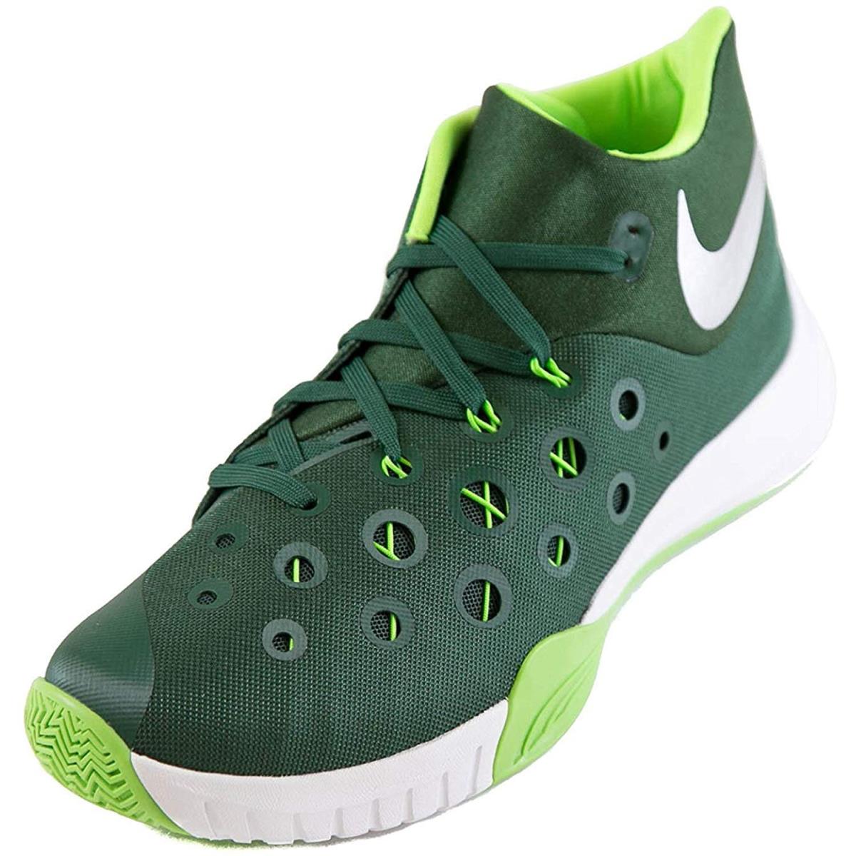 Nike Men`s Zoom Hyperquickness 2015 Basketball Shoes Gorge Green/Electric Green/Metallic Silver