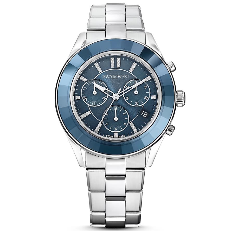 Swarovski Octea Lux Sport Watch Swiss Made Blue Stainless Steel- 5610481 - Dial: Blue, Bezel: Blue