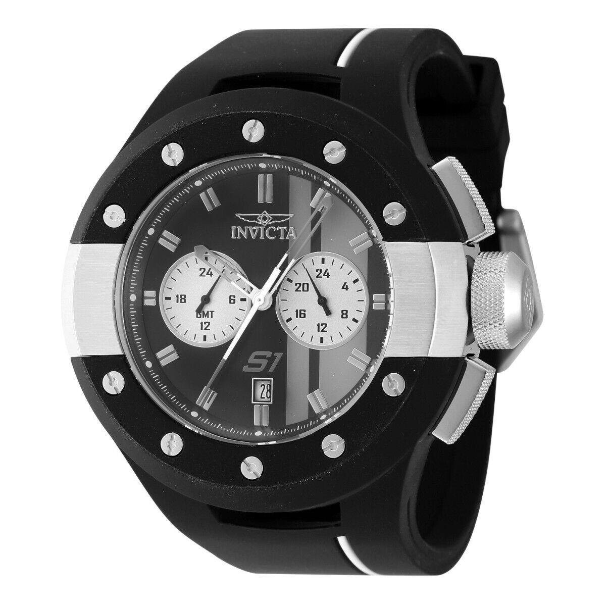 Invicta S1 Rally Men`s Watch - 52.3mm Black White 44360