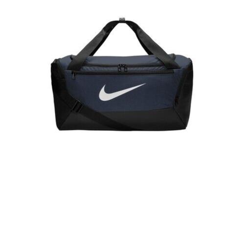Nike Brasilia Small Duffel Navy Shoe Compartment Durable Gym Bag - Blue