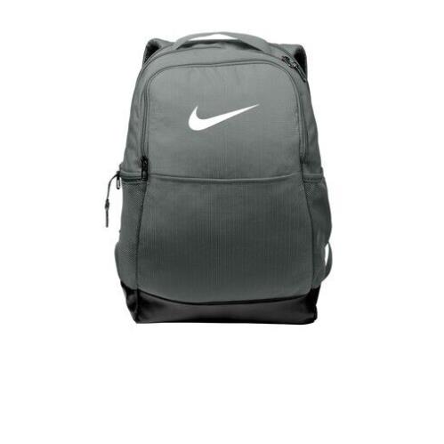 Nike Brasilia Medium Backpack Gray Padded Water Resistant Up to 15 Laptop